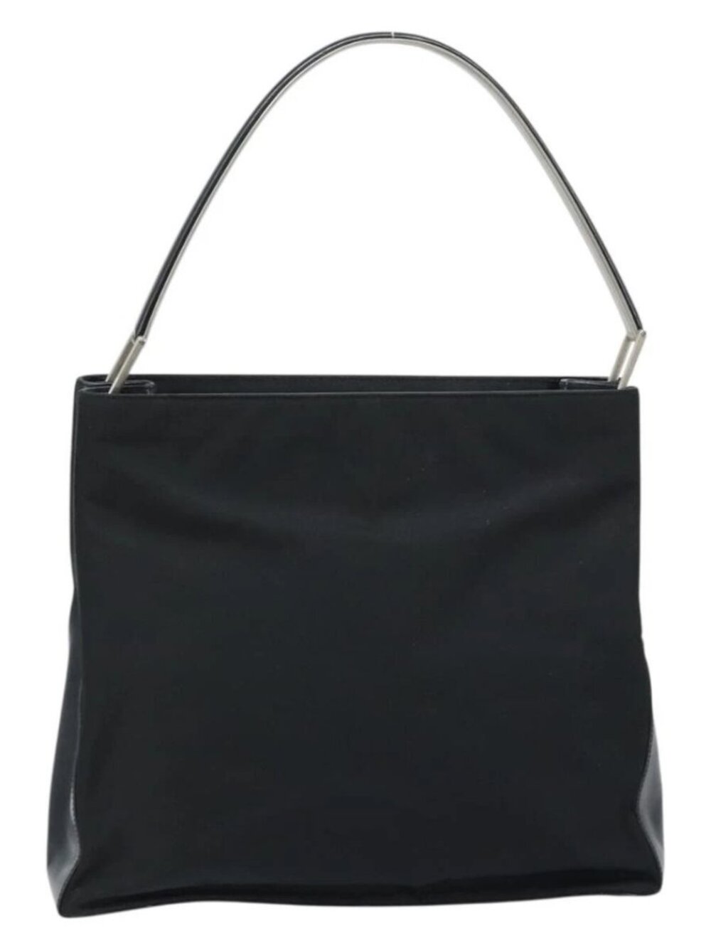 PRADA Shoulder Bag Nylon Black Silver - Picture 2 of 16